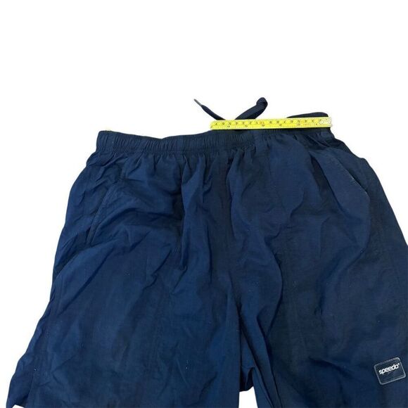 Speedo Men's Swim Trunks Medium Navy Blue Standard Elastic Waist Mesh Lining - Picture 6 of 11